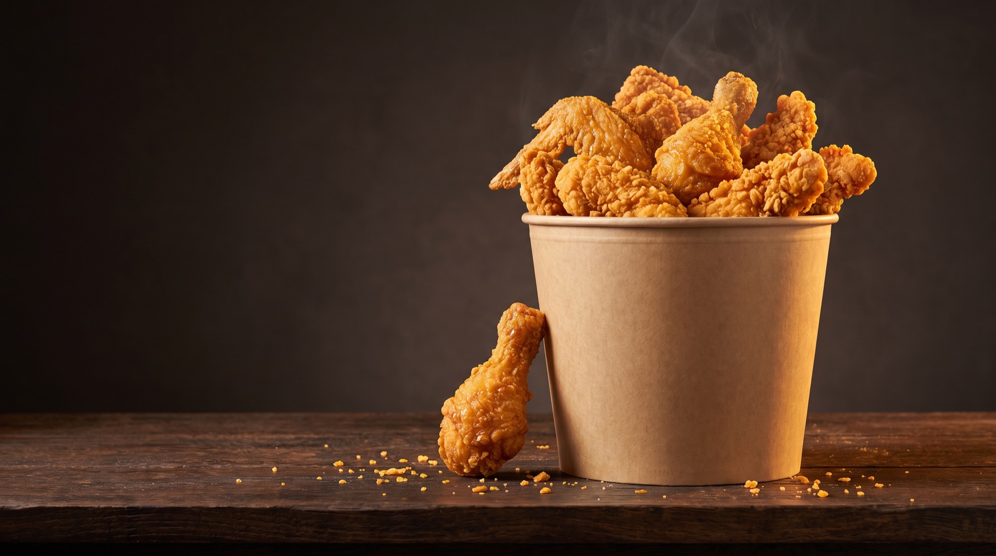 Bucket voll knuspriger Wings, Tender und Drumsticks